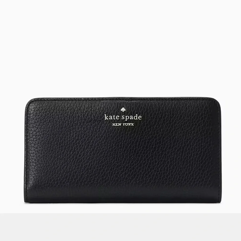 Kate Spade Dumpling Large Slim Bifold Wallet COLOR: Black
